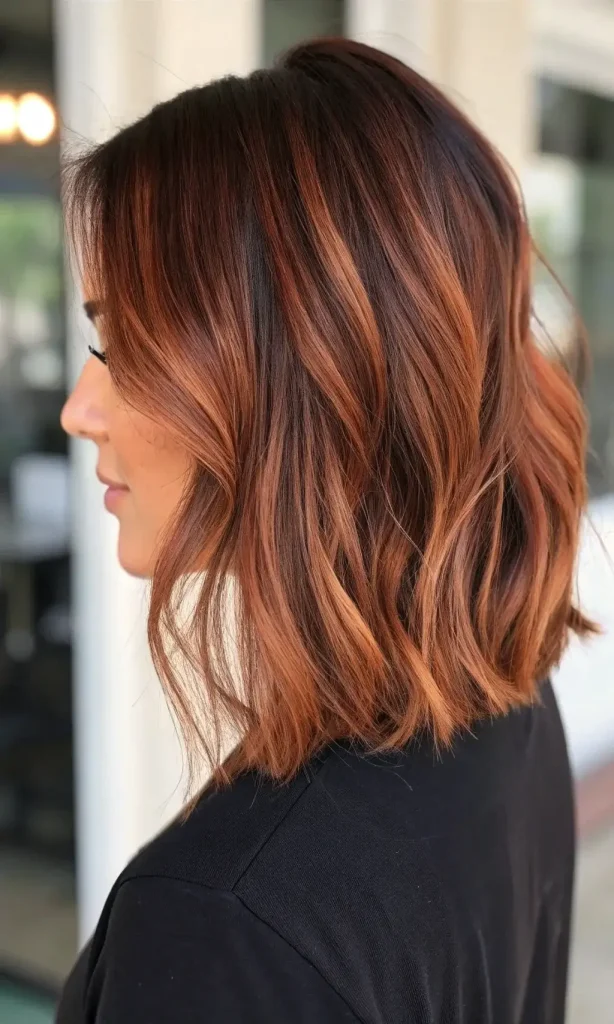 Rich Copper Red Hair Balayage Idea (7)