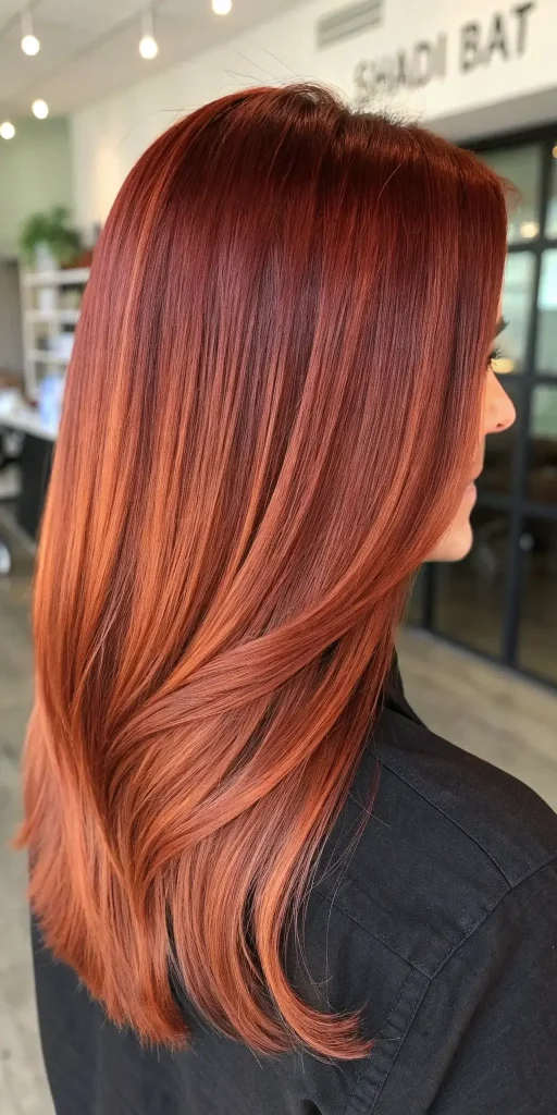 Rich Copper Red Hair Balayage Idea (9)