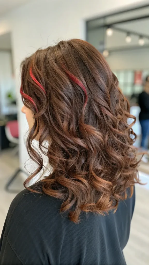 Subtle red highlights in brown hair (1)