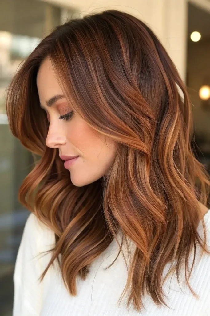 Subtle red highlights in brown hair (2)