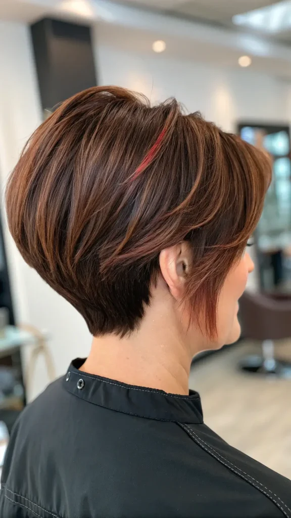 Subtle red highlights in brown hair (4)