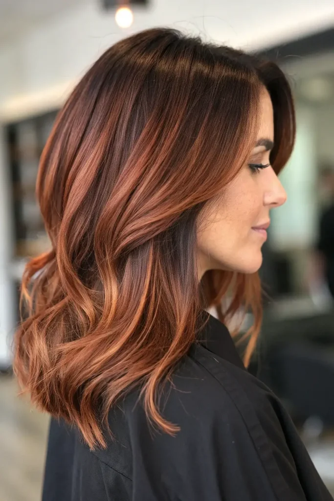 Subtle red highlights in brown hair (5)