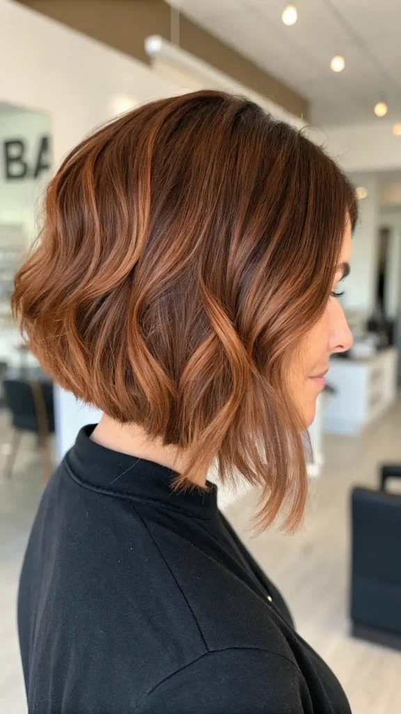 Warm Copper Balayage Brunette Hair (1)