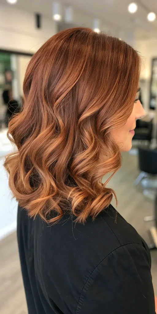Warm Copper Balayage Brunette Hair (3)