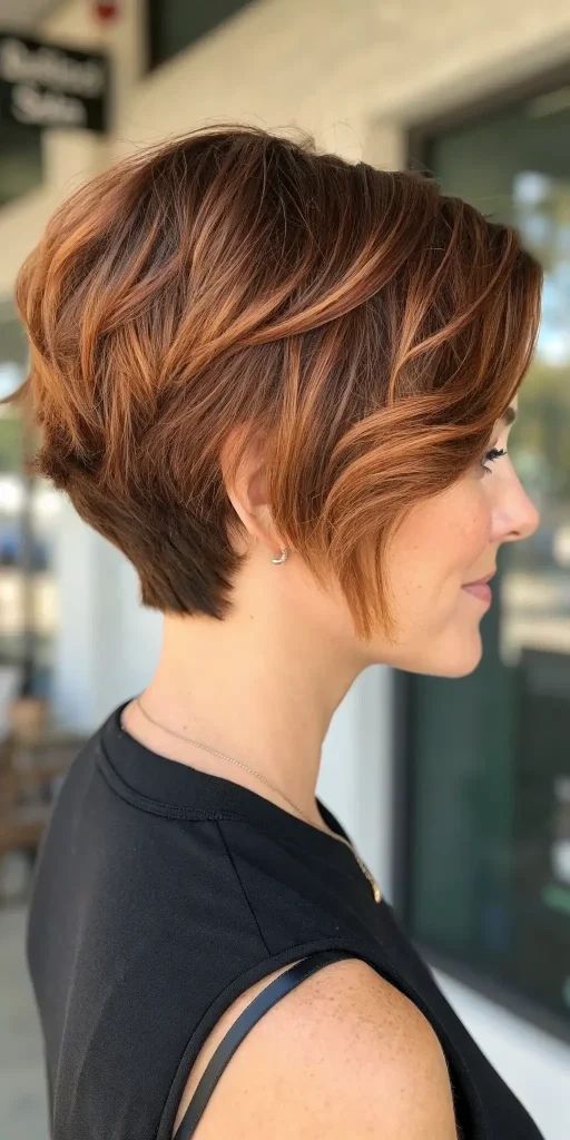 Warm Copper Balayage Brunette Hair (9)
