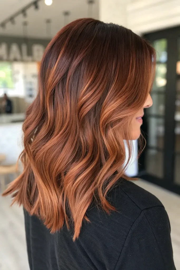 Warm Copper Balayage on Dark Hair (10)