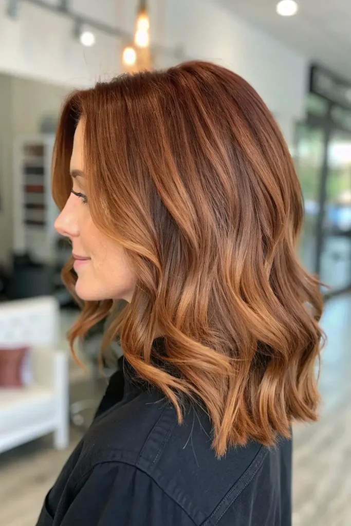 Warm Copper Balayage on Dark Hair (6)