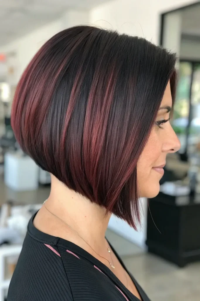 black cherry balayage hair color (6)