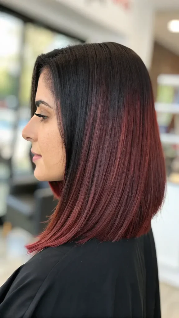 black cherry balayage hair color (8)
