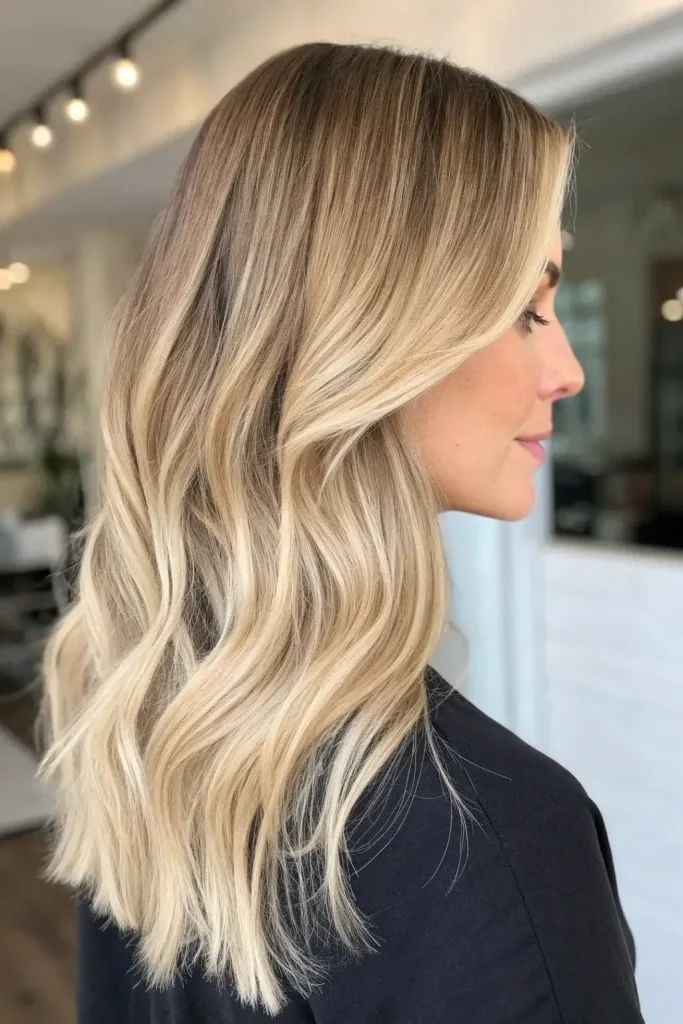 champagne blonde balayage hair (8)