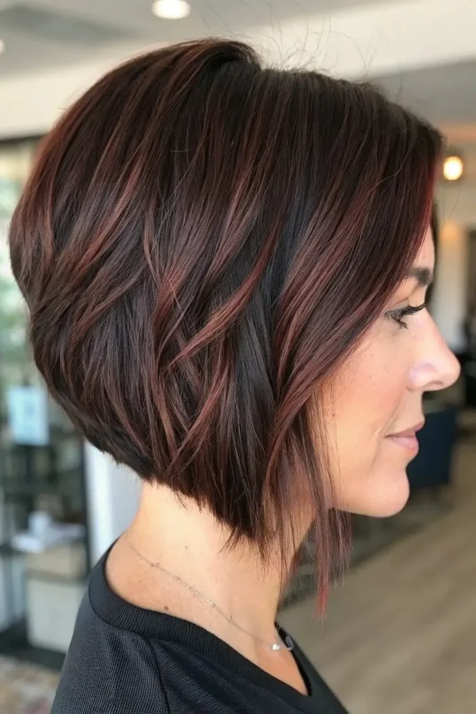 chocolate cherry balayage hair (2)