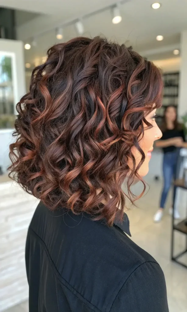 chocolate cherry balayage hair (4)