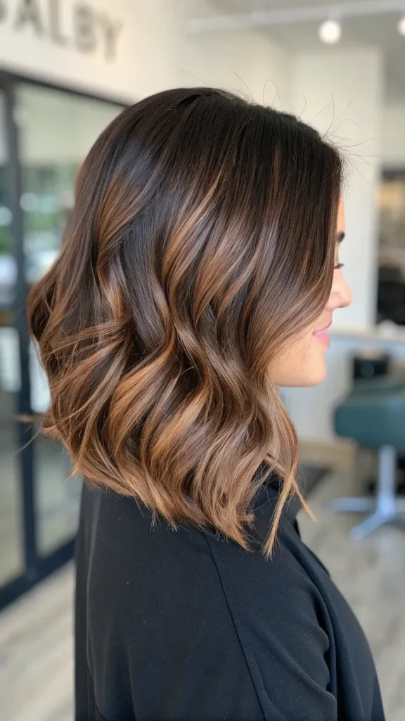 cinnamon highlights on dark hair (1)