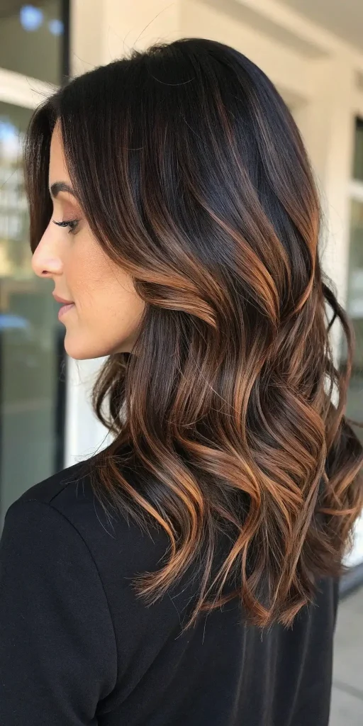 cinnamon highlights on dark hair (3)