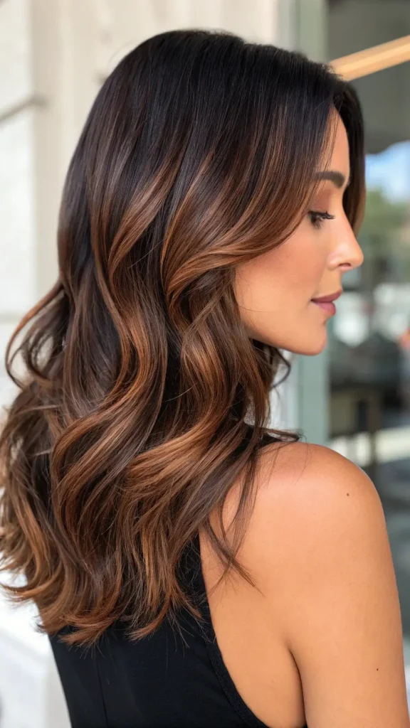 cinnamon highlights on dark hair (8)