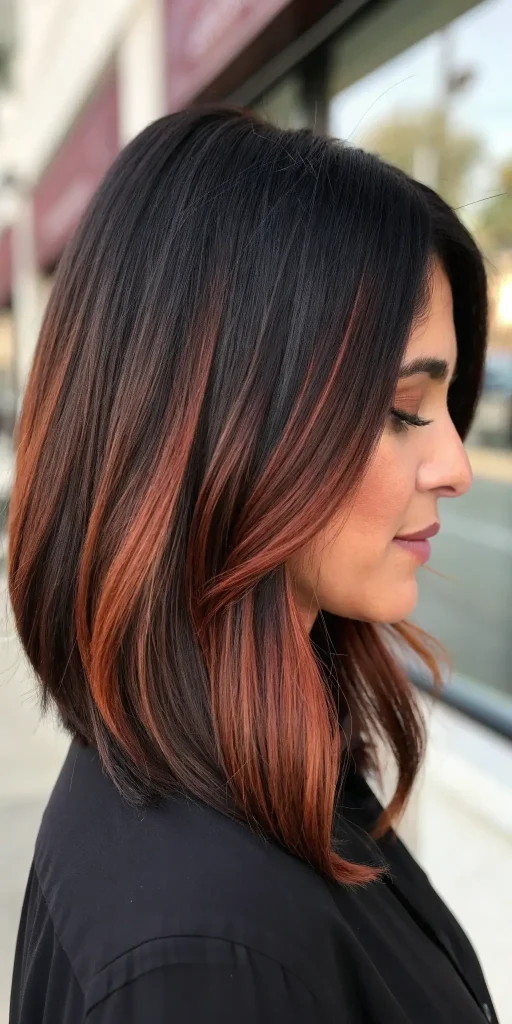 cinnamon highlights on dark hair (9)
