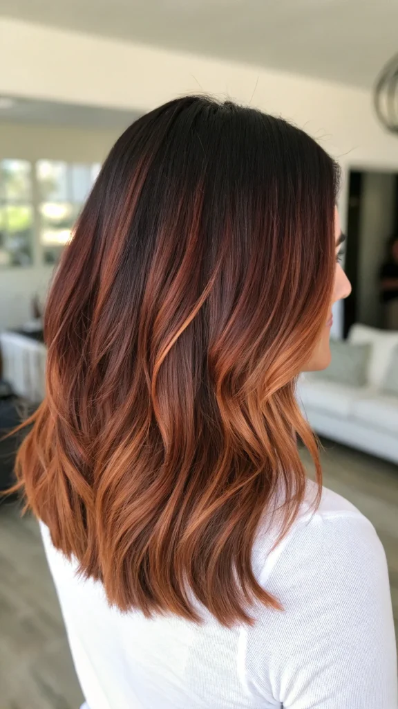dark auburn hair color with highlights (1)
