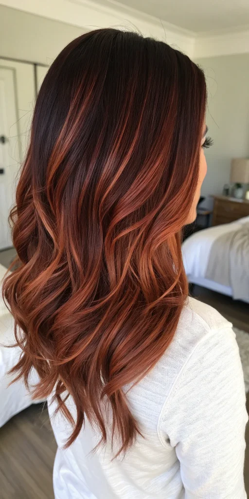dark auburn hair color with highlights (3)