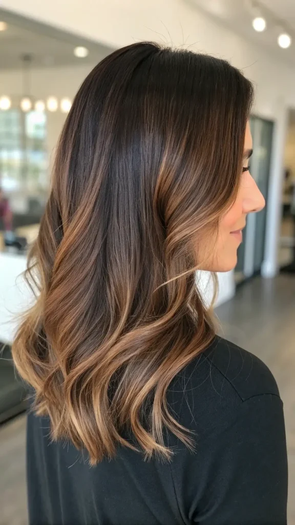 dark brunette hair balayage (10)
