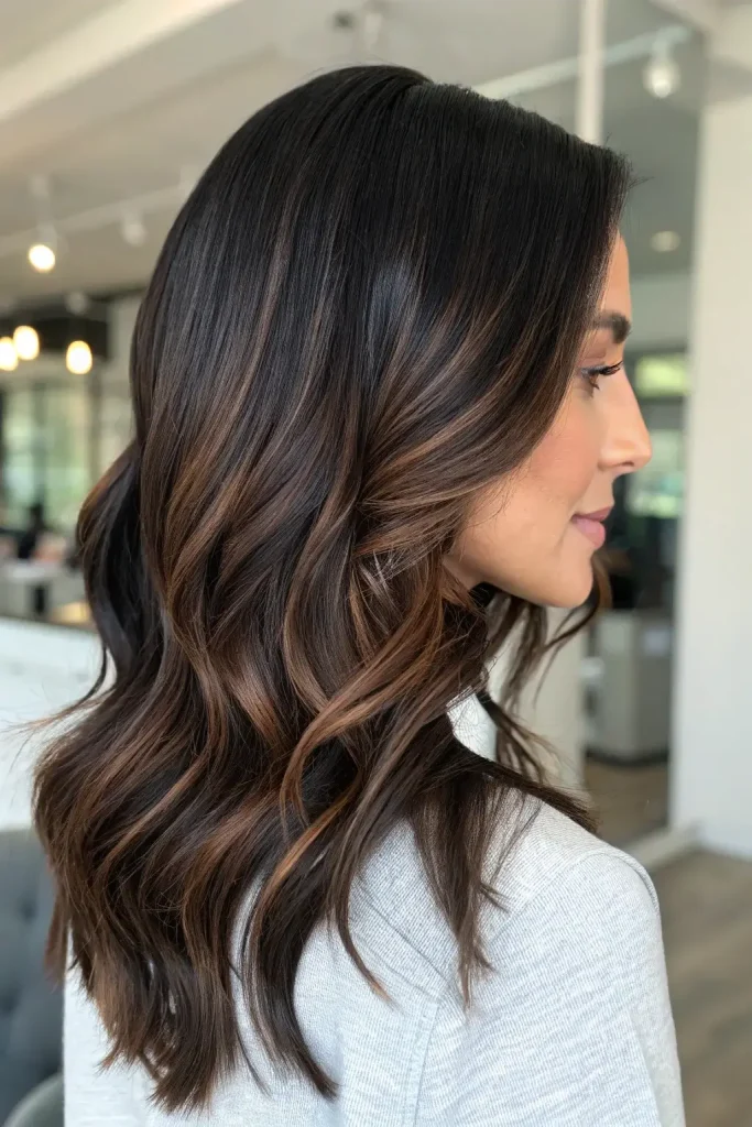 dark brunette hair balayage (5)