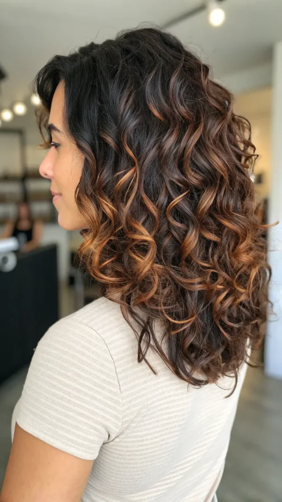 dark brunette hair with highlights idea (10)