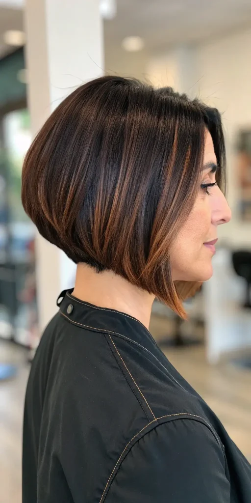 dark brunette hair with highlights idea (6)