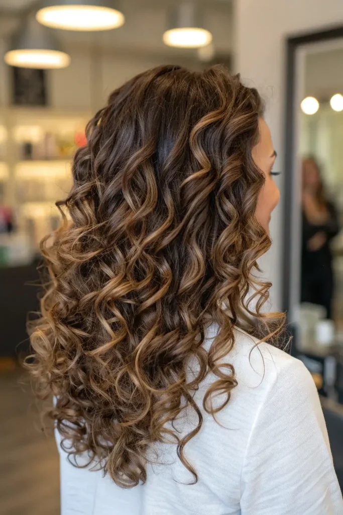 dark brunette hair with lowlights idea (5)