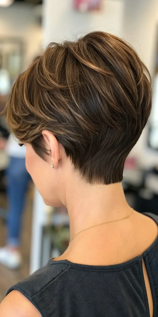 dark brunette hair with lowlights idea (9)
