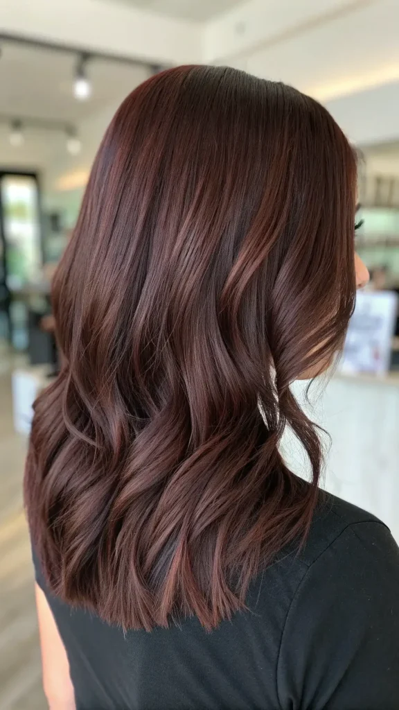 dark chocolate cherry brown hair color (1)