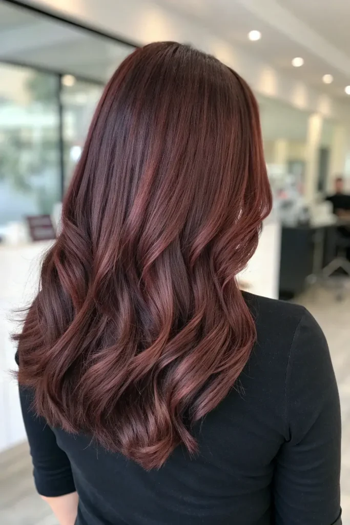 dark chocolate cherry brown hair color (4)