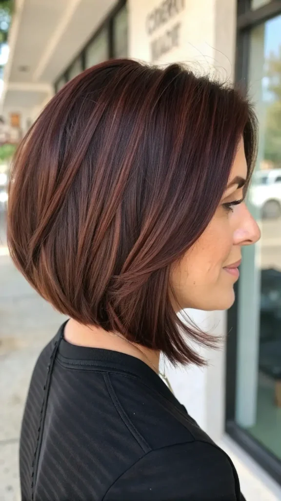 dark chocolate cherry brown hair color (6)