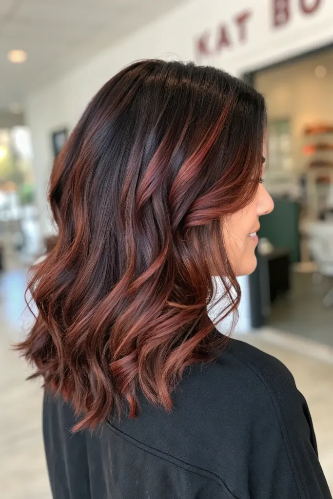 dark chocolate cherry brown hair color (7)