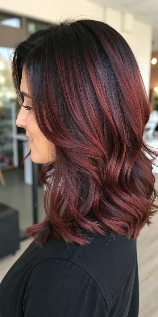 dark chocolate cherry brown hair color (8)