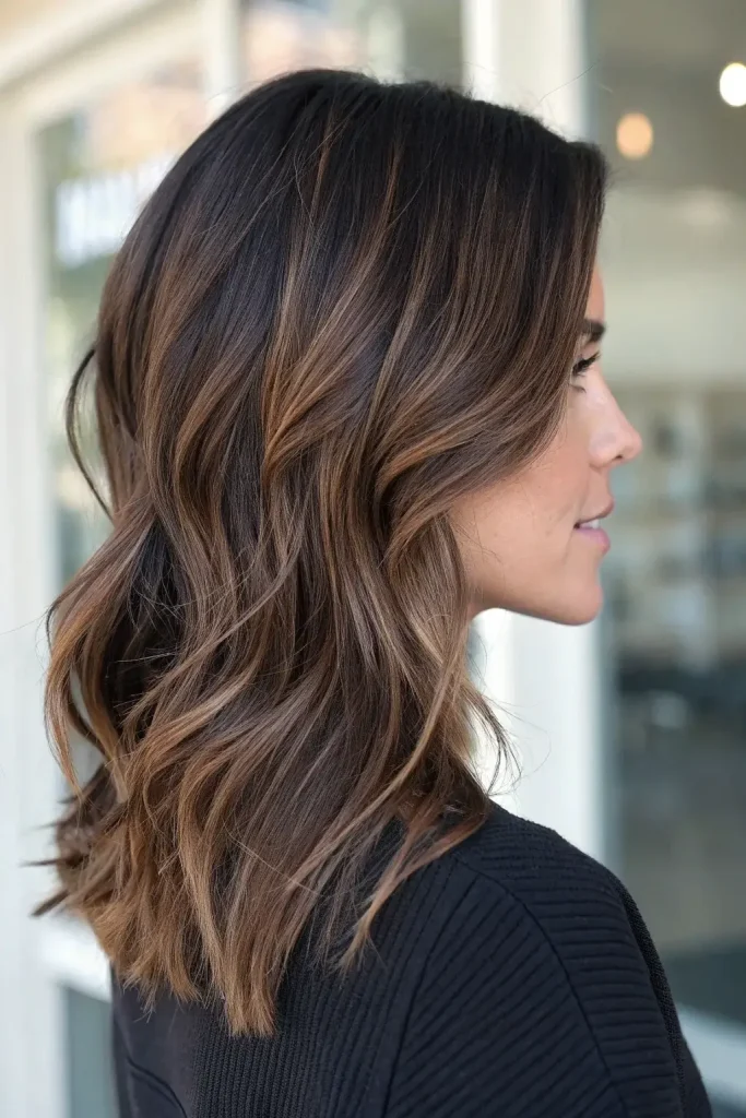 espresso hair color with highlights (2)