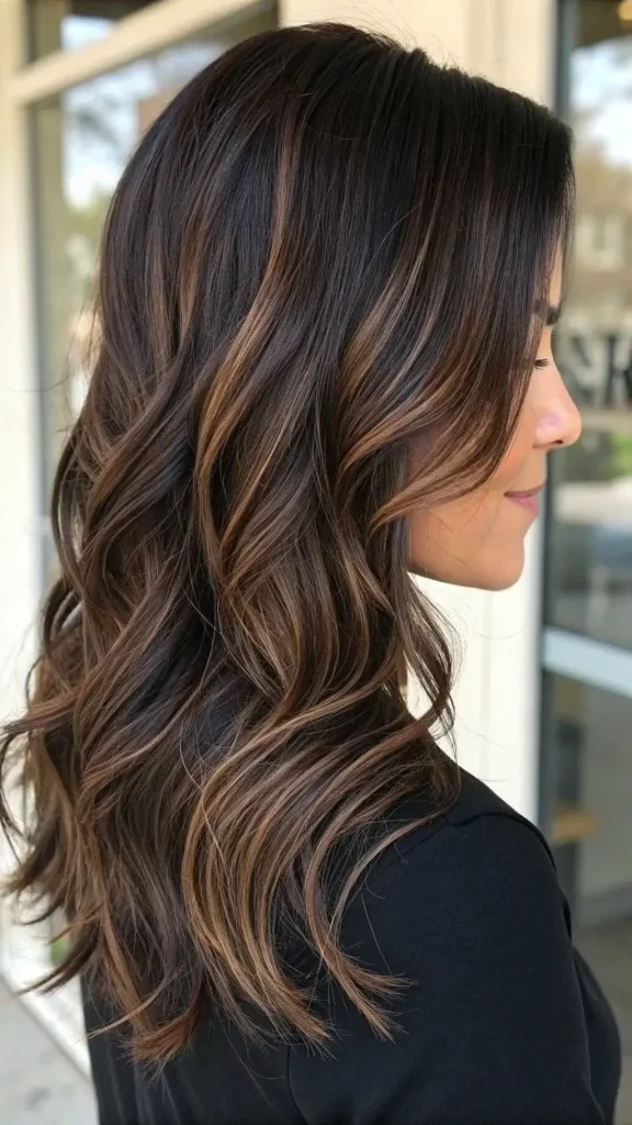 espresso hair color with highlights (4)