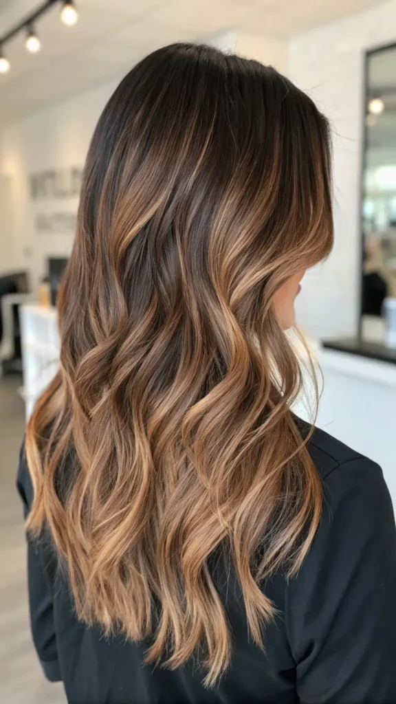 fall highlights for brown hair caramel and red (10)