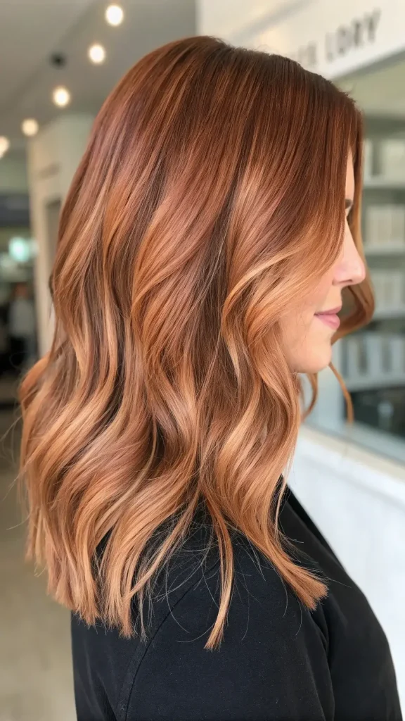 light copper balayage hair (7)