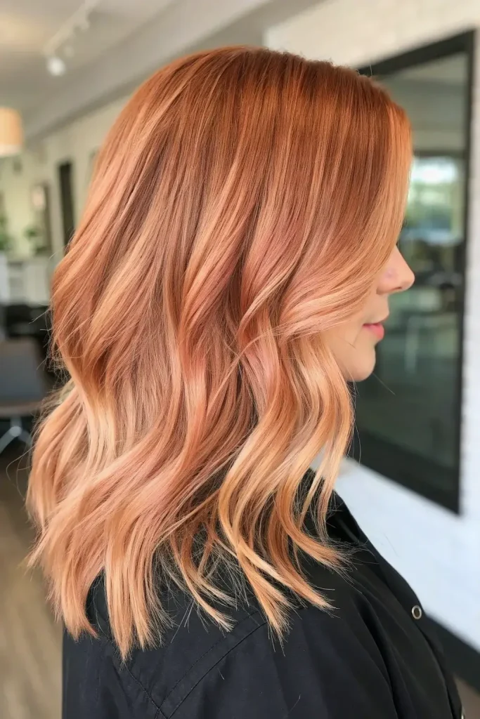 light copper balayage hair (8)