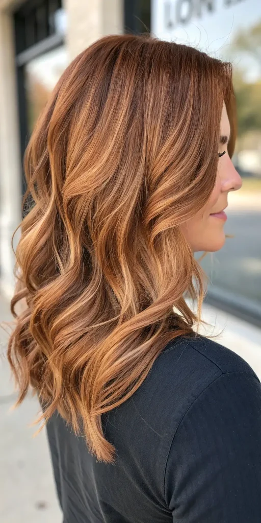 light copper balayage hair (9)