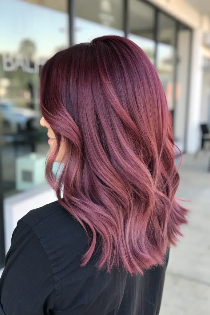 maroon and pink hair color (5)