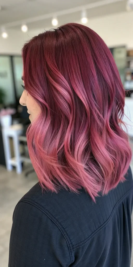 maroon and pink hair color (6)