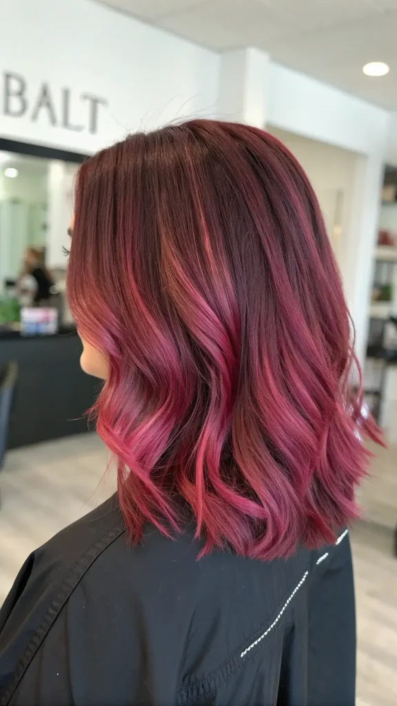 maroon and pink hair color (7)
