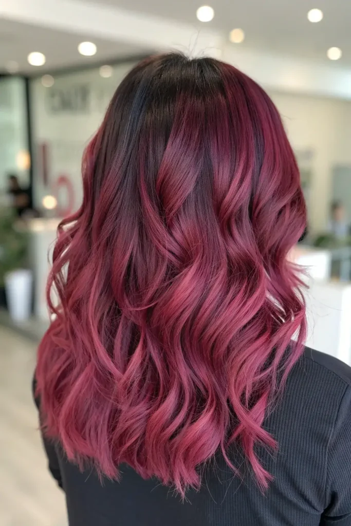 maroon and pink hair color (8)