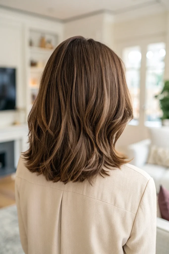 medium rich chocolate brown hair color idea (2)