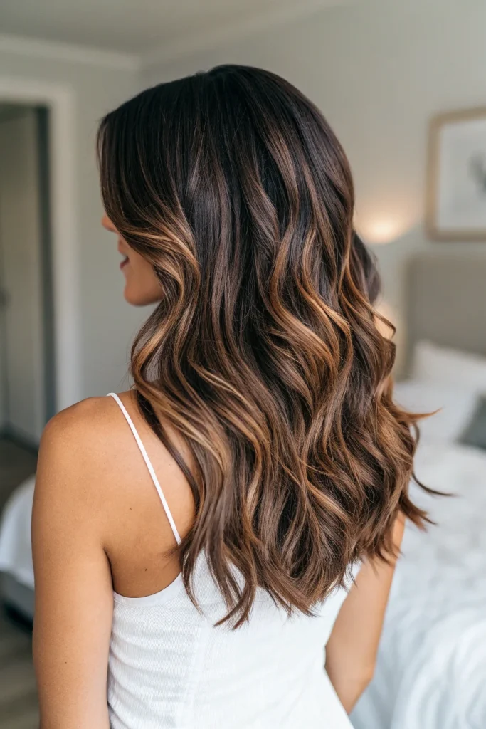 medium rich chocolate brown hair color idea (5)