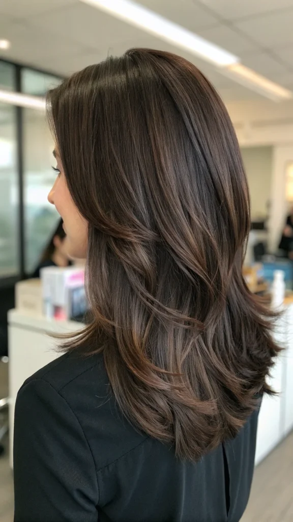 medium rich chocolate brown hair color idea (7)
