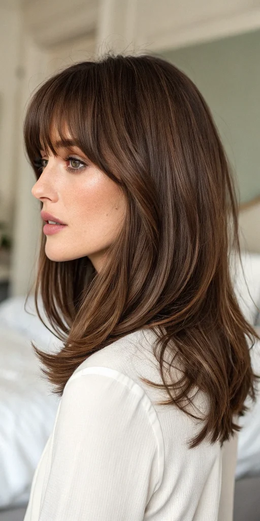 medium rich chocolate brown hair color idea (9)