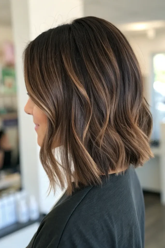 milk tea brown hair with highlights idea (8)
