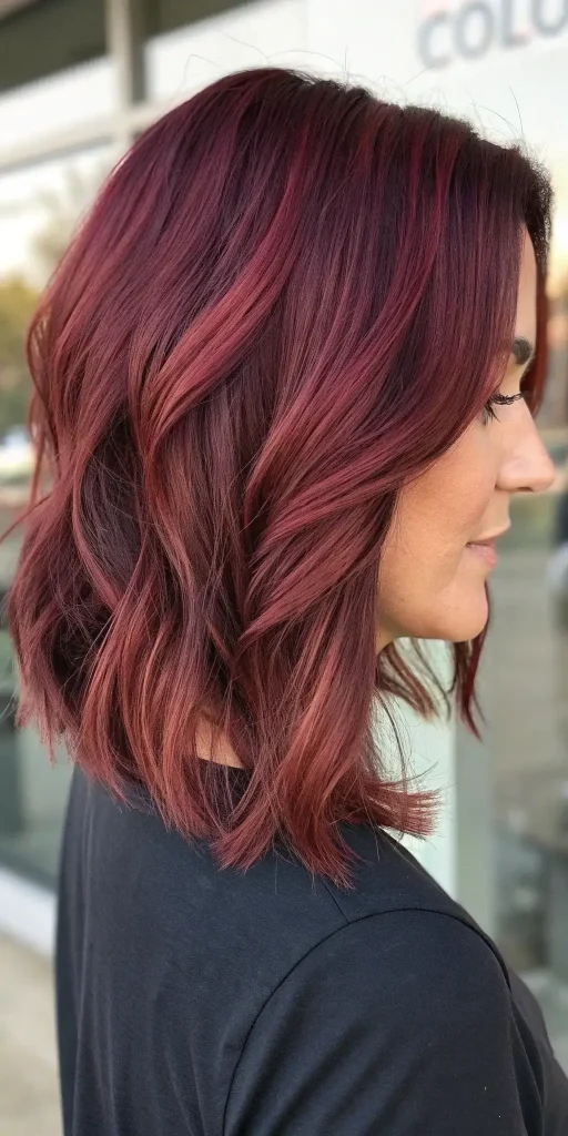 red violet balayage hair (3)