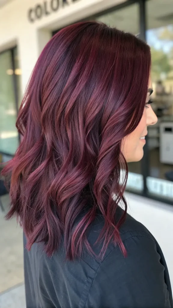 red violet balayage hair (4)